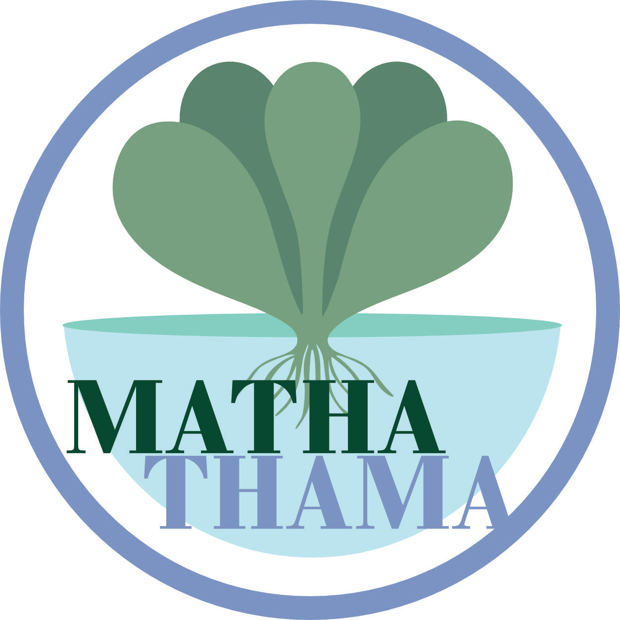 Logo of Matha Thama featuring a design with leaves and the name of the brand.